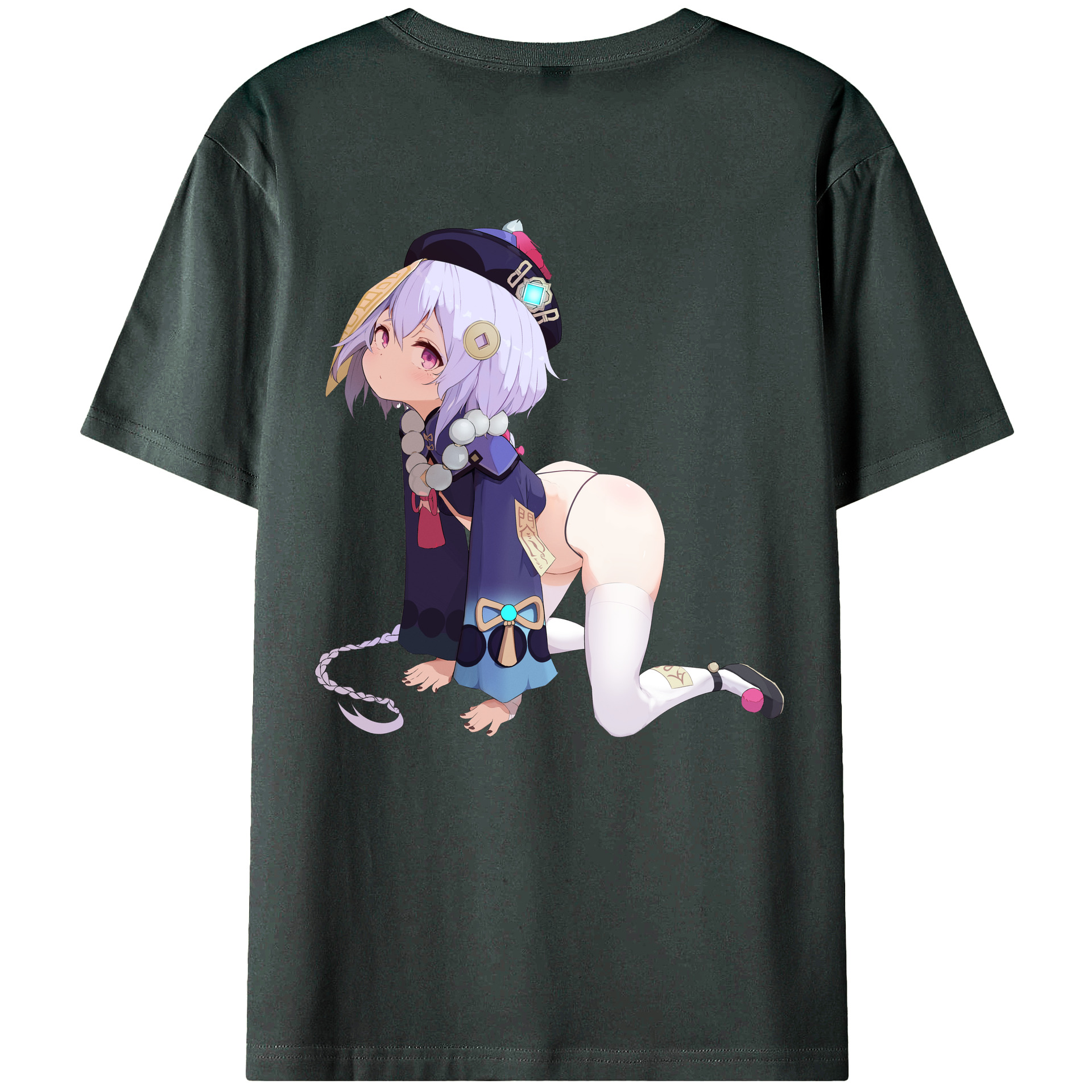 げんし神 七七 なな  genshin Nana 綿100％ メンズ半袖Tシャツ（バックプリント） 通気性